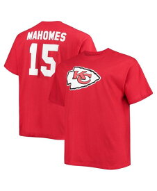 【送料無料】 ファナティクス メンズ Tシャツ トップス Men's Patrick Mahomes Red Kansas City Chiefs Big & Tall Player Name and Number T-shirt Red