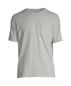 【送料無料】 ランズエンド メンズ Tシャツ トップス Men's Tall Super-T Short Sleeve T-Shirt with Pocket Gray heather