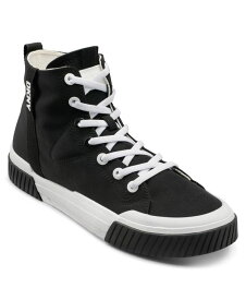【送料無料】 ダナ キャラン ニューヨーク メンズ スニーカー シューズ Men's Nylon Two Tone Branded Sole Hi Top Sneakers Black