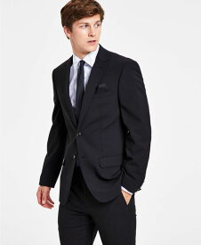 【送料無料】 バースリー メンズ ジャケット・ブルゾン アウター Men's Skinny Fit Wrinkle-Resistant Wool Suit Separate Jacket, Created for Macy's Black