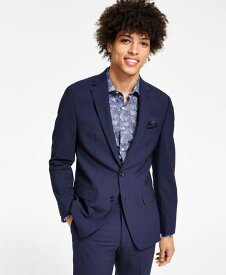 【送料無料】 バースリー メンズ ジャケット・ブルゾン アウター Men's Skinny Fit Wrinkle-Resistant Wool Suit Separate Jacket, Created for Macy's Navy