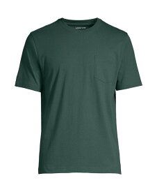 【送料無料】 ランズエンド メンズ Tシャツ トップス Men's Super-T Short Sleeve T-Shirt with Pocket Deep woodland green