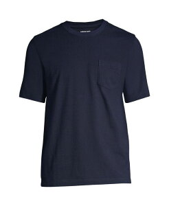 �����Y�G���h �����Y �g�b�v�X T�V���c Lands' End Men's Super-T Short Sleeve T-Shirt with Pocket Radiant navy �l�C�r�[