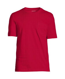 【送料無料】 ランズエンド メンズ Tシャツ トップス Men's Super-T Short Sleeve T-Shirt with Pocket Rich red