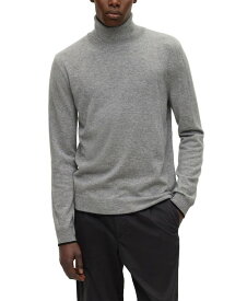 【送料無料】 ヒューゴボス メンズ ニット・セーター アウター Men's Rollneck Regular-Fit Sweater Silver