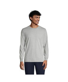【送料無料】 ランズエンド メンズ Tシャツ トップス Men's Tall Super-T Long Sleeve T-Shirt Gray heather