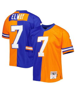 �~�b�`�F��&�l�X �����Y �g�b�v�X �V���c �W���[�W�[ Mitchell & Ness Men's John Elway Royal Orange Denver Broncos 1990 Split Legacy Replica Jersey Royal Orange �I�����W