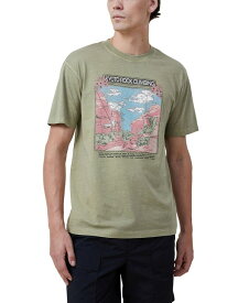 【送料無料】 コットンオン メンズ Tシャツ トップス Men's Premium Loose Fit Art T-shirt Blair Green, Kyoto Rock Climbing