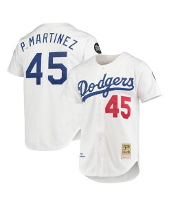 �~�b�`�F��&�l�X �����Y �g�b�v�X �V���c �W���[�W�[ Mitchell & Ness Men's Pedro Martinez White Los Angeles Dodgers 1993 Cooperstown Collection Home Authentic Jersey White �z���C�g