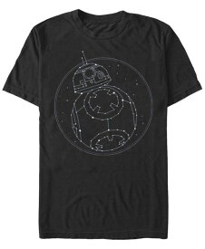 【送料無料】 フィフスサン メンズ Tシャツ トップス Men's Star Wars The Rise of Skywalker BB-8 Starry Constellation Short Sleeve T-shirt Black