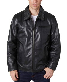 【送料無料】 ペリーエリス メンズ ジャケット・ブルゾン アウター Men's Zipper Leather Jacket Black