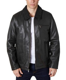 【送料無料】 ペリーエリス メンズ ジャケット・ブルゾン アウター Men's Zipper Leather Jacket Brown