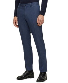 【送料無料】 ヒューゴボス メンズ カジュアルパンツ ボトムス Men's Melange Stretch Slim-Fit Trousers Dark Blue