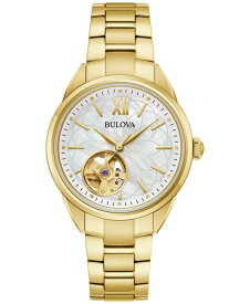 【送料無料】 ブロバ レディース 腕時計 アクセサリー Women's Automatic Classic Sutton Gold-Tone Stainless Steel Bracelet Watch 35mm Gold
