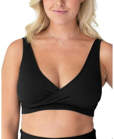 【送料無料】 キンドリッド ブレイブリー レディース ブラジャー アンダーウェア Women's Sublime Adjustable Crossover Nursing & Lounge Bra - Fits Sizes 30B-40D Black