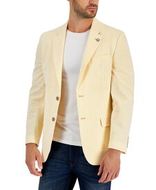 【送料無料】 ナウティカ メンズ ジャケット・ブルゾン アウター Men's Modern-Fit Seersucker Sport Coat Yellow