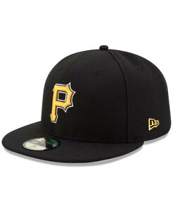�j���[�G�� �����Y �A�N�Z�T���[ �X�q New Era Men's Pittsburgh Pirates Alternate Authentic Collection On-Field 59FIFTY Fitted Hat Black �u���b�N