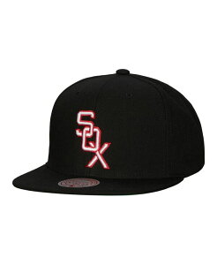 �~�b�`�F��&�l�X �����Y �A�N�Z�T���[ �X�q Mitchell & Ness Men's Black Chicago White Sox Cooperstown Collection Evergreen Snapback Hat Black �u���b�N