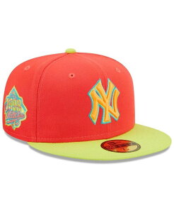 �j���[�G�� �����Y �A�N�Z�T���[ �X�q New Era Men's Red Neon Green New York Yankees Lava Highlighter Combo 59FIFTY Fitted Hat Red Neon Green ���b�h