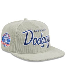 【送料無料】 ニューエラ メンズ 帽子 アクセサリー Men's Gray Los Angeles Dodgers Corduroy Golfer Adjustable Hat Gray