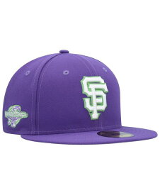 【送料無料】 ニューエラ メンズ 帽子 アクセサリー Men's Purple San Francisco Giants Lime Side Patch 59FIFTY Fitted Hat Purple