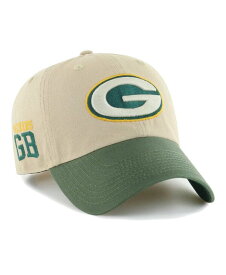 【送料無料】 47ブランド メンズ 帽子 アクセサリー Men's Khaki, Green Green Bay Packers Ashford Clean Up Adjustable Hat Khaki, Green