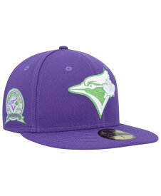 【送料無料】 ニューエラ メンズ 帽子 アクセサリー Men's Purple Toronto Blue Jays Lime Side Patch 59FIFTY Fitted Hat Purple