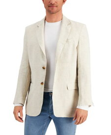 【送料無料】 クラブルーム メンズ ジャケット・ブルゾン ブレザー アウター Men's 100% Linen Blazer, Created for Macy's Natural Khaki