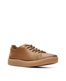【送料無料】 クラークス メンズ スニーカー シューズ Men's Collection Oakpark Leather Low Top Casual Shoes Tan Leather