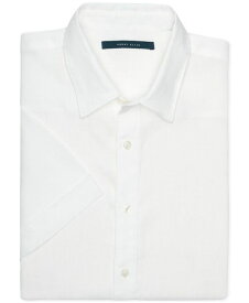 【送料無料】 ペリーエリス メンズ シャツ トップス Men's Linen Short-Sleeve Button-Front Shirt Bright White
