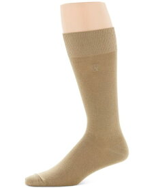 【送料無料】 ペリーエリス メンズ 靴下 アンダーウェア Perry Ellis Men's Socks, Rayon Dress Sock Single Pack Khaki