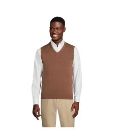 【送料無料】 ランズエンド メンズ ニット・セーター アウター Men's Tall Fine Gauge Supima Cotton Sweater Vest Allspice