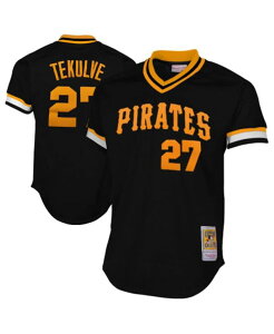 �~�b�`�F��&�l�X �����Y �g�b�v�X �V���c �W���[�W�[ Mitchell & Ness Men's Pittsburgh Pirates Kent Tekulve 1982 Cooperstown Collection Authentic Practice Jersey - Black �u���b�N