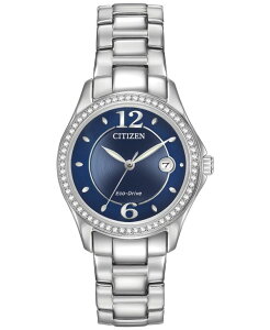 V`Y fB[X ANZT[ rv No Color Citizen Women's Eco-Drive Crystal-Accented Stainless Steel Bracelet Watch 29mm FE1140-86L