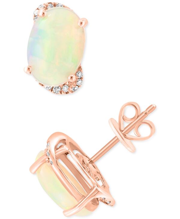 【送料無料】 エフィー レディース ピアス・イヤリング アクセサリー EFFY® Ethiopian Opal (2-3/4 ct. t.w.) & Diamond (1/10 ct. t.w.) Earrings in 14k Rose Gold Ethiopian Opalのサムネイル