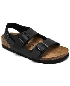 【送料無料】 ビルケンシュトック レディース サンダル シューズ Women's Milano Soft Footbed Birko-Flor Sandals from Finish Line Black