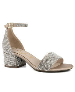 VK[ fB[X V[Y T_ Sugar Women's Noelle 5 Embellished Dress Sandals Champagne Satin with Stones Vp