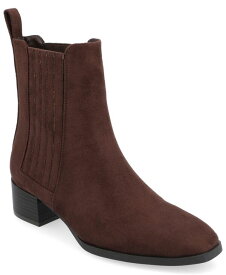 【送料無料】 ジュルネ コレクション レディース ブーツ・レインブーツ シューズ Women's Wrenley Tru Comfort Foam Chelsea Square Toe Booties Brown