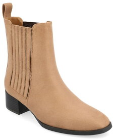 【送料無料】 ジュルネ コレクション レディース ブーツ・レインブーツ シューズ Women's Wrenley Tru Comfort Foam Chelsea Square Toe Booties Tan