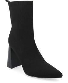 【送料無料】 ジュルネ コレクション レディース ブーツ・レインブーツ シューズ Women's Noralinn Tru Comfort Foam Tapered Stacked Block Heel Knit Boot Black