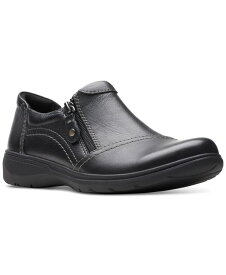 【送料無料】 クラークス レディース パンプス シューズ Women's Carleigh Ray Round-Toe Side-Zip Shoes Black Leather