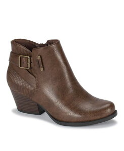 �x�A�g���b�v�X ���f�B�[�X �V���[�Y �u�[�c�E���C���u�[�c �q�[�� Baretraps Reggie Block Heel Bootie Dark Brown �u���E��