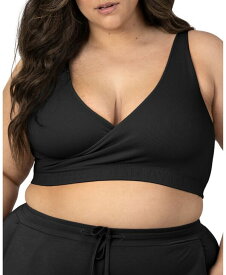 【送料無料】 キンドリッド ブレイブリー レディース ブラジャー アンダーウェア Women's Busty Sublime Adjustable Crossover Nursing & Lounge Bra - Fits Sizes 30E-40I Black