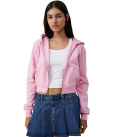 【送料無料】 コットンオン レディース シャツ トップス Women's Washed Cropped Zip Through Sweatshirt Washed Candy Pink