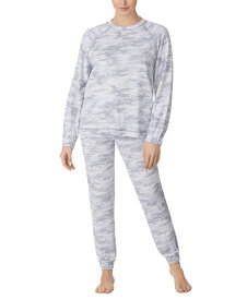 【送料無料】 サンクチュアリー レディース ナイトウェア アンダーウェア Women's 2-Pc. Brushed French Terry Jogger Pajamas Set Silver Camo