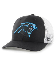 【送料無料】 47ブランド メンズ 帽子 アクセサリー Men's Black Carolina Panthers Adjustable Trucker Hat Black