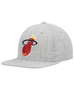 �~�b�`�F��&�l�X �����Y �A�N�Z�T���[ �X�q Mitchell & Ness Men's Heather Gray Miami Heat Hardwood Classics 2.0 Snapback Hat Heather Gray �O���[
