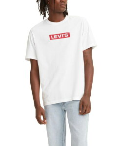 ���[�o�C�X �����Y �g�b�v�X T�V���c �����b�N�X�t�B�b�g �N���[�l�b�N �V���c ���S Levi's Men's Relaxed Fit Box Tab Logo Crewneck T-shirt Box Tab White �z���C�g