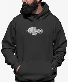 【送料無料】 エルエーポップアート メンズ パーカー・スウェット アウター Men's 90's Rappers Word Art Hooded Sweatshirt Dark Gray