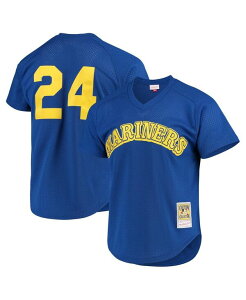 �~�b�`�F��&�l�X �����Y �g�b�v�X �V���c ���b�V�� �W���[�W�[ Mitchell & Ness Men's Ken Griffey Jr. Royal Seattle Mariners Cooperstown Mesh Batting Practice Jersey Royal